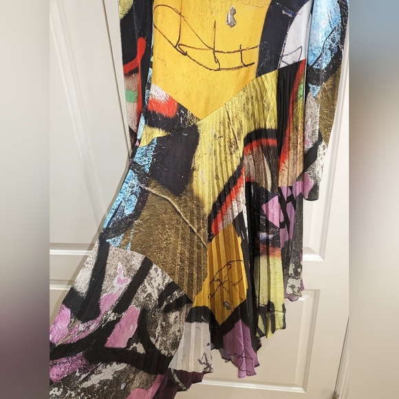 D3. MARQUES ALMEIDA GRAFFITI PRINT PLEATED DRESS - Picture 6 of 11